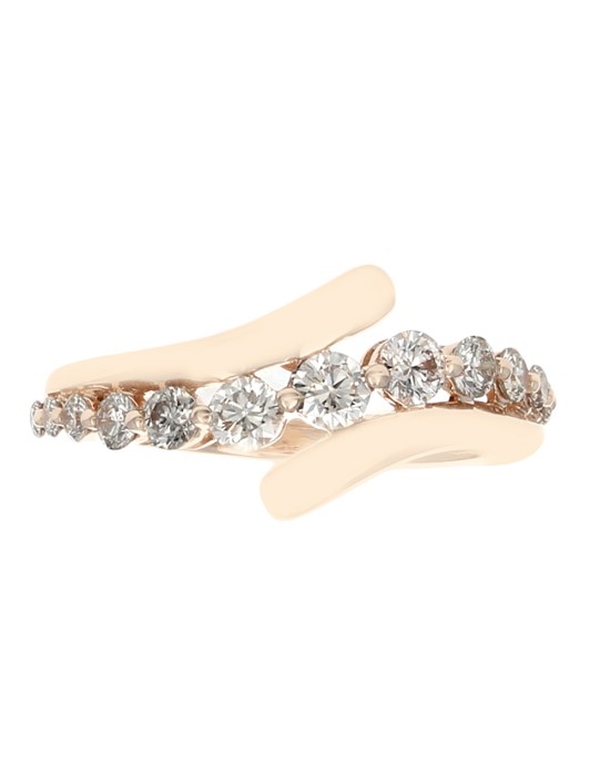Le Vian Diamond Bypass Ring in Rose Gold